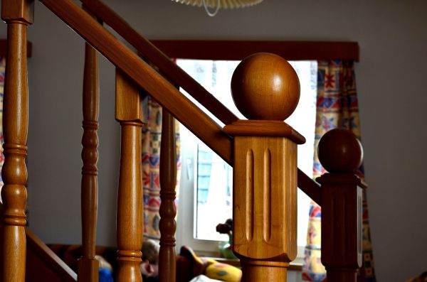 Wood Handrail Staining in Bryan