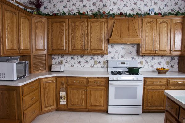 Oak Cabinet Refinishing in Bryan