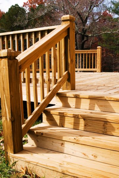 Porch Railing Staining