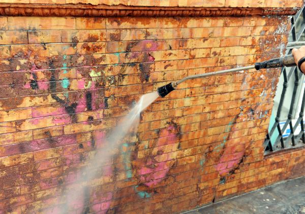 Brick Graffiti Cleaning in Bryan